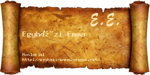 Egyházi Emma névjegykártya