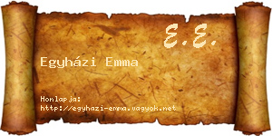 Egyházi Emma névjegykártya