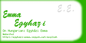 emma egyhazi business card